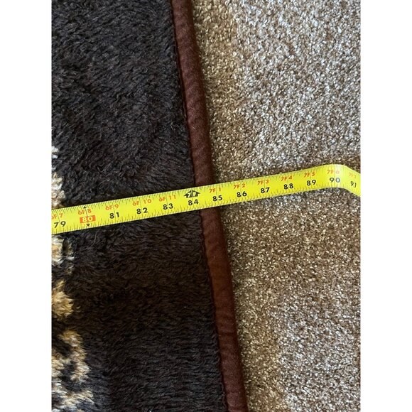 VTG SAN MARCOS Throw LEOPARD Blanket High Pile Two Sided 67” x 85 ” - Picture 6 of 7